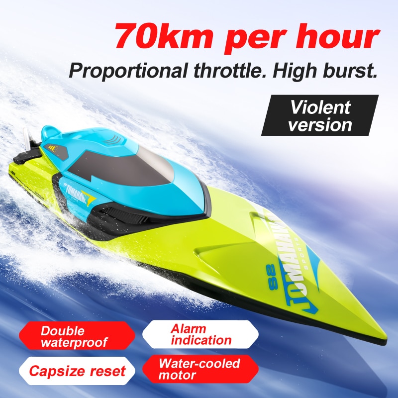 50 CM RC Boat 70 KM/H Professional Remote Control High Speed Racing Speedboat Endurance 20 Minutes Kids Gifts Toys For Boy 8+