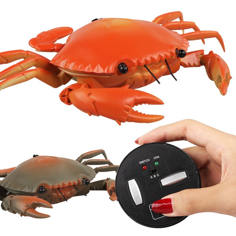 RC Crab Toy Remote Control Animal Car Vehicle Electronic Fake Insect For Kids Gift Christmas Halloween Pranks Joke