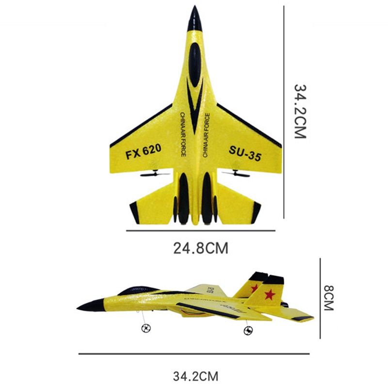 RC Foam Aircraft SU-35 Plane 2.4G Radio Control Glider Remote Control Fighter Plane Glider Airplane Foam Boys Toys for Children