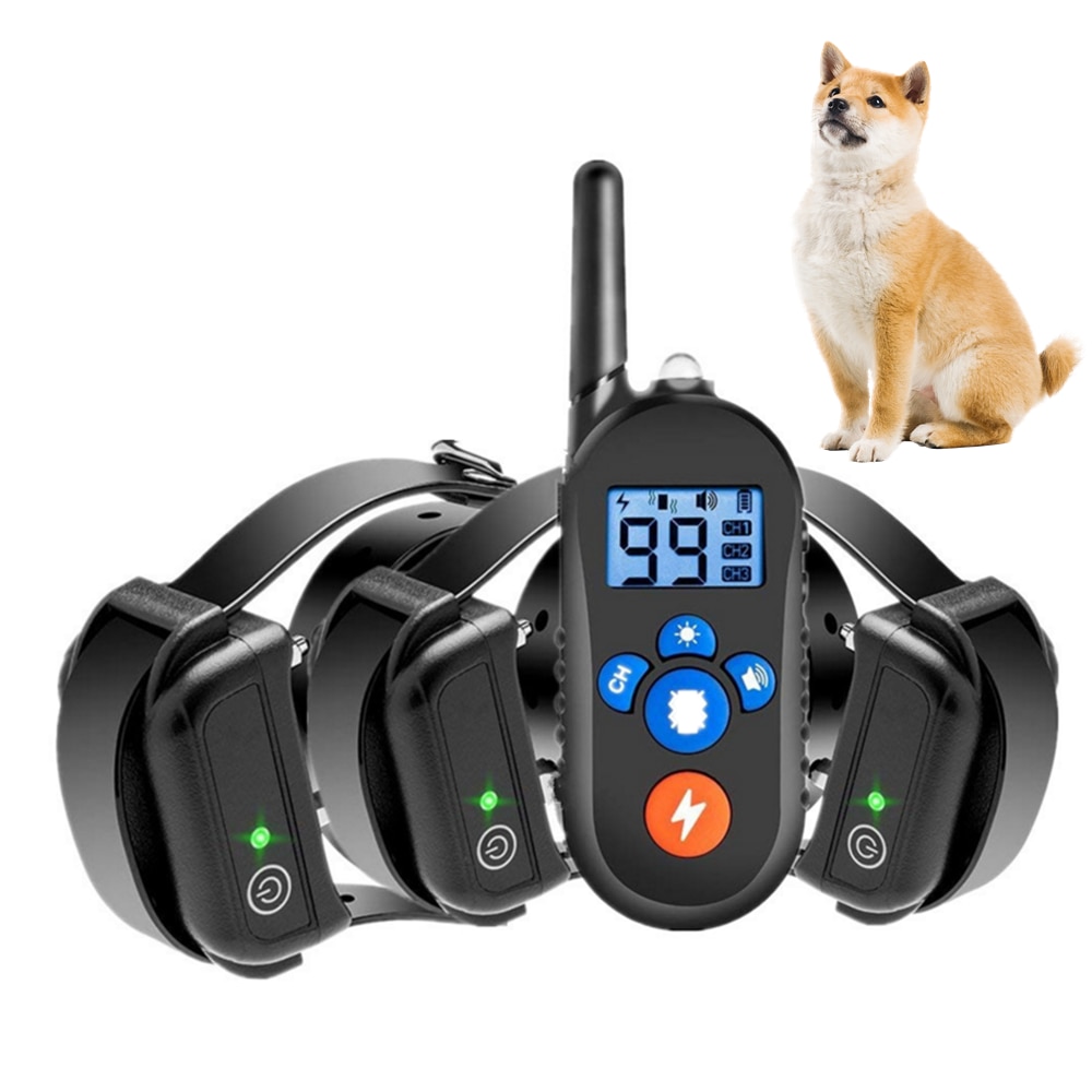 Rechargeable Waterproof Dog Training Collar 800yd Remote control Stop Barking Beep/Vibration/Electric tone Pet Bark Stopper