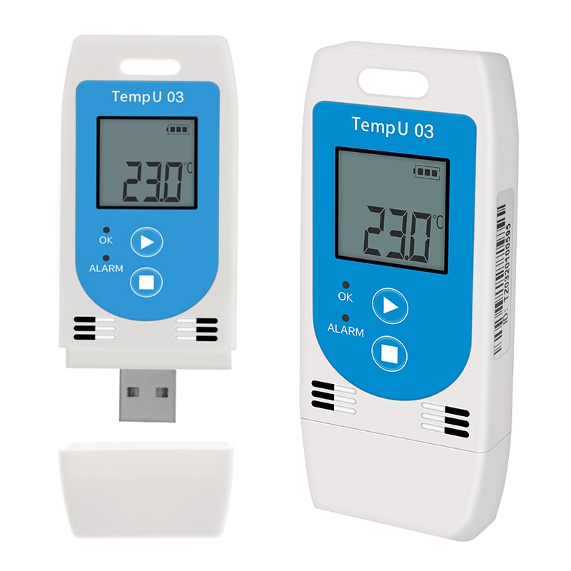 TempU 03 USB Temp & Humidity Data Logger Reusable RH TEMP Data Logger Recorder Humiture Recording Meter with 32,000 Capacity