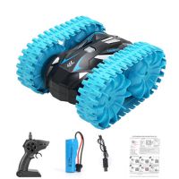 Remote Control Stunt Car RC Tank Off-road Vehicle Amphibious Double Side Waterproof 360 Rotate Driving Kids Toy For Boys Gifts