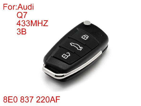Remote Key 3 Buttons 433MHZ (with special 8E chips)Q7 8E0 837 220AF for Audi