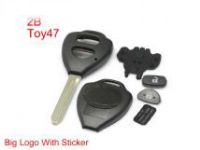 Remote Key Shell 2 Button TOY47 Big Logo with Paper for Toyota Corolla 10pcs/lot