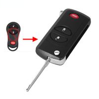 Remote Key Shell For Dodge Jeep Chrysler Town & Country Cruiser Filp Fob 2+1 3 Buttons Keyless Entry Fob Car Key Case