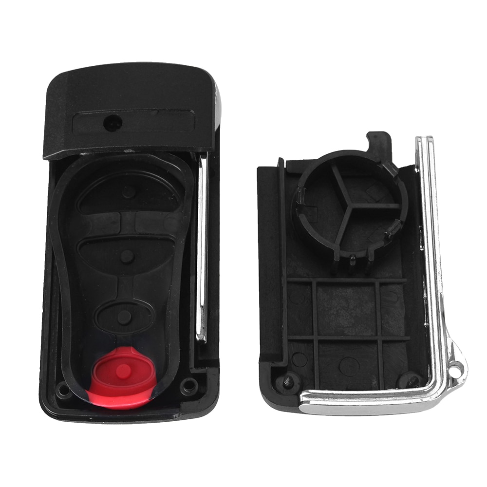 Remote Key Shell For Dodge Jeep Chrysler Town & Country Cruiser Filp Fob 2+1 3 Buttons Keyless Entry Fob Car Key Case