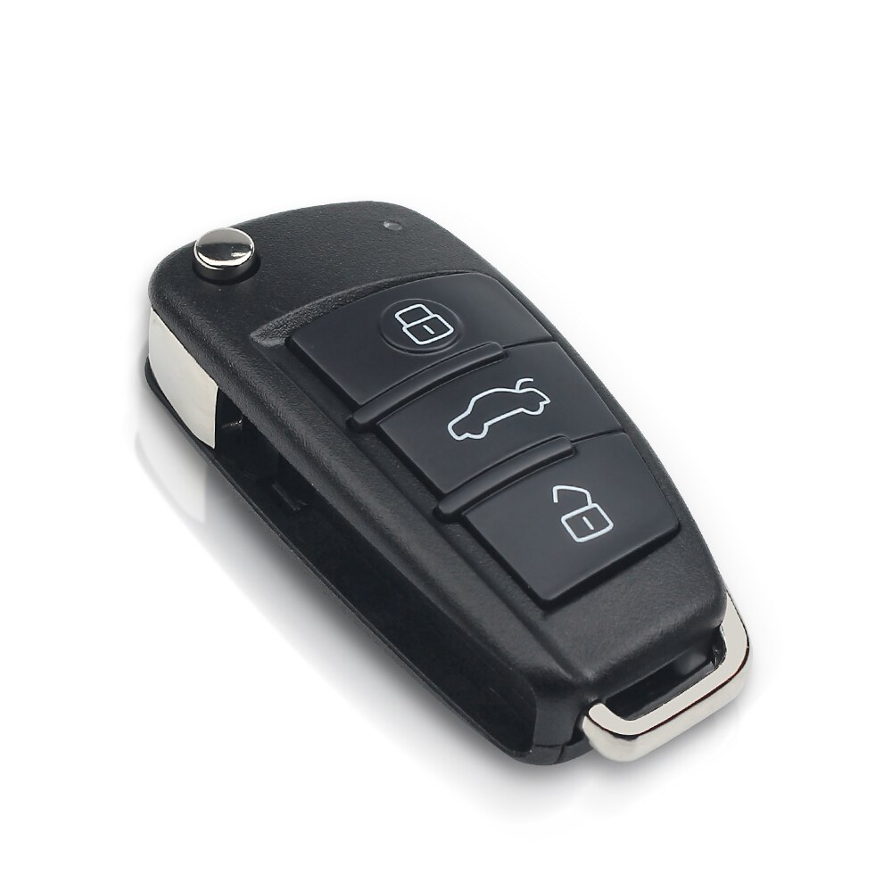 Replacement Flip Remote Key Shell For VW For Audi A2 A3 A4 A6 A6L A8 TT Fob 3 Buttons Folding Car Key Case Cover