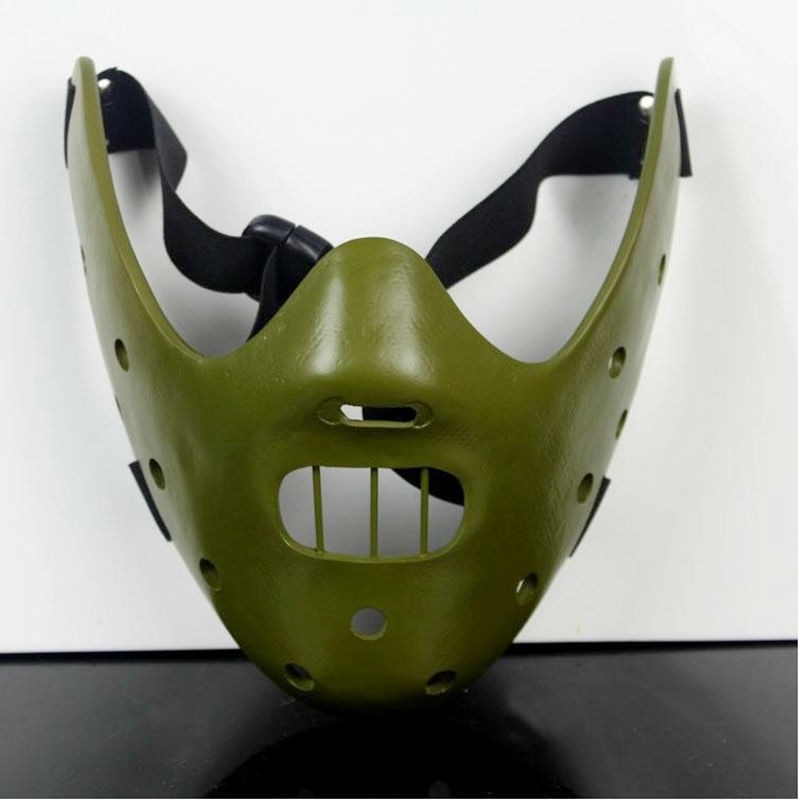 Film Movie The Silence Of The Lambs Hannibal Lecter Resin Masks Masquerade Halloween Cosplay Dancing Party Props Half Face Mask