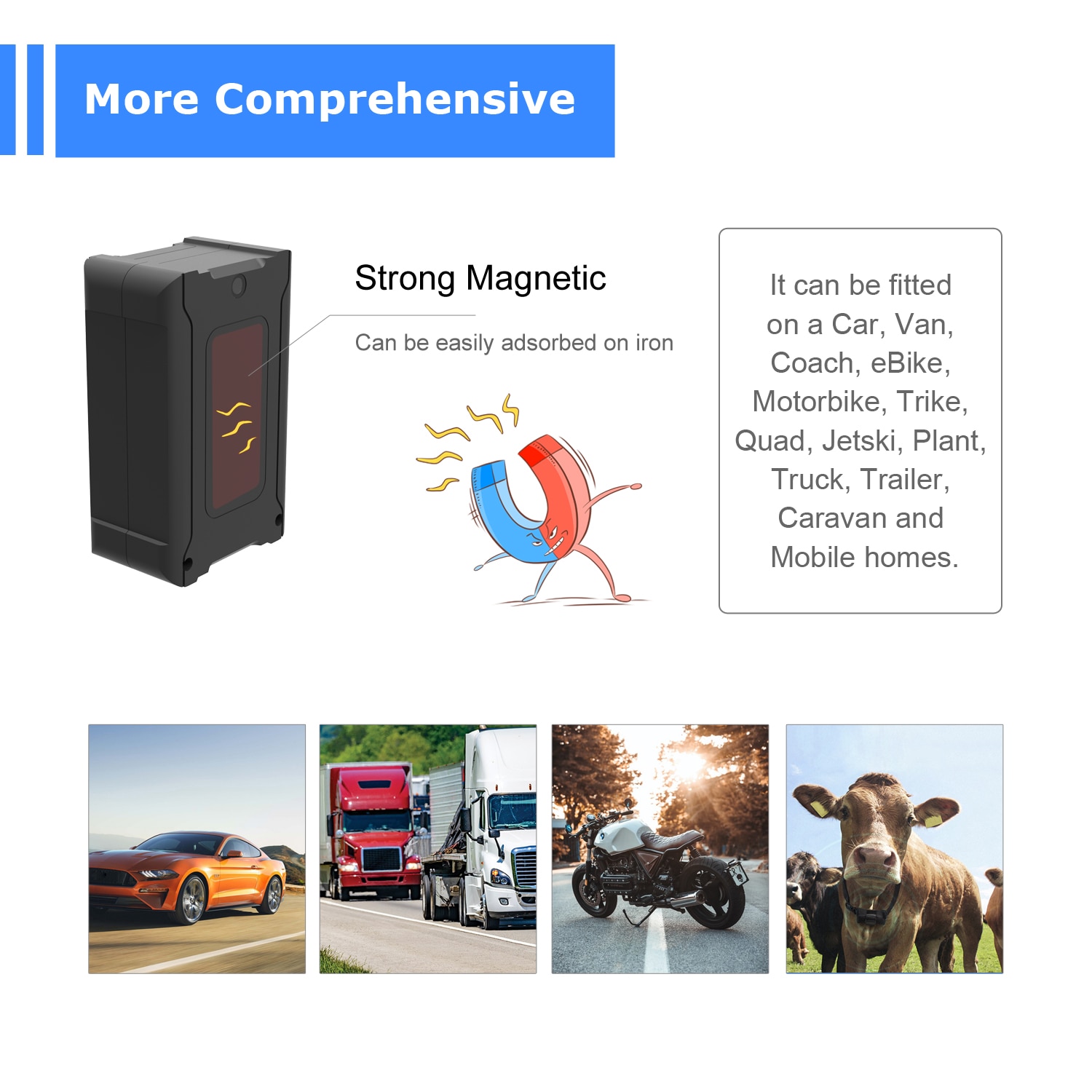 S20 5m Accuracy GPS Tracker Remote Tracking Vehicle Anti-theft for Car Truck Motorcycle Cattle Portable GPS Tracking