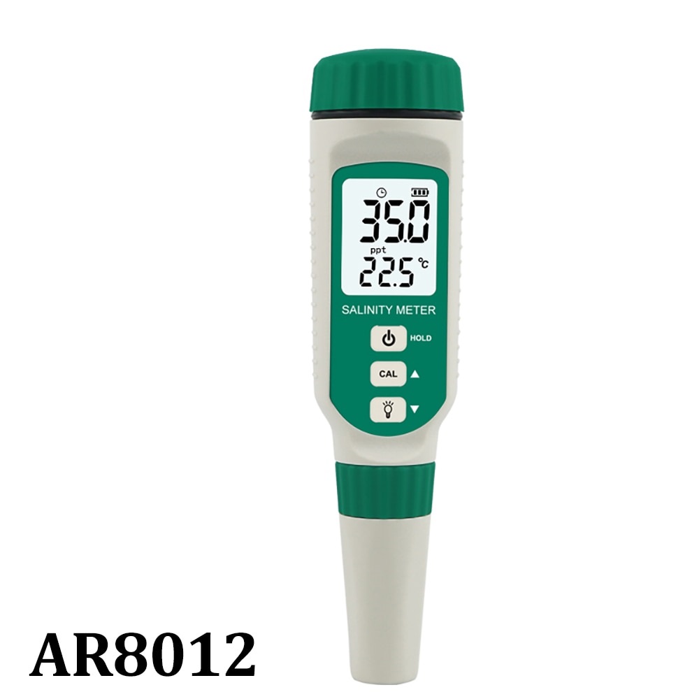 Salinometer Salinity Test Pen Beverages Drink Salt value and temperature of solvent Content Meter ATC Seawater Measuring AR8012