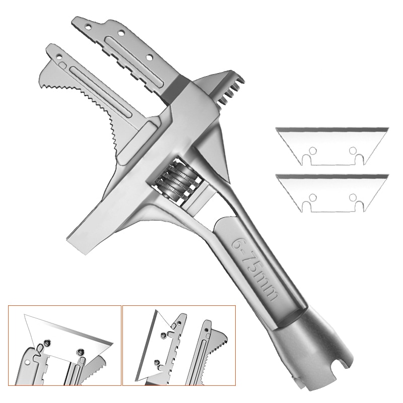 Sanitary Wrench Tool Movable Short Handle Large Opening Multifunctional Activity Universal Wrench Board Hand Plumbing Wrench
