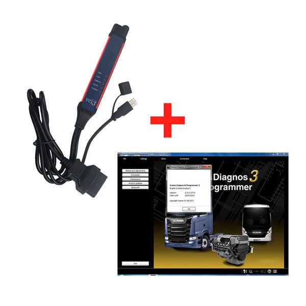 V2.51.3 Scania VCI-3 VCI3 Scanner Wifi Diagnostic Tool For Scania Truck Support Multi-language Win7/Win10