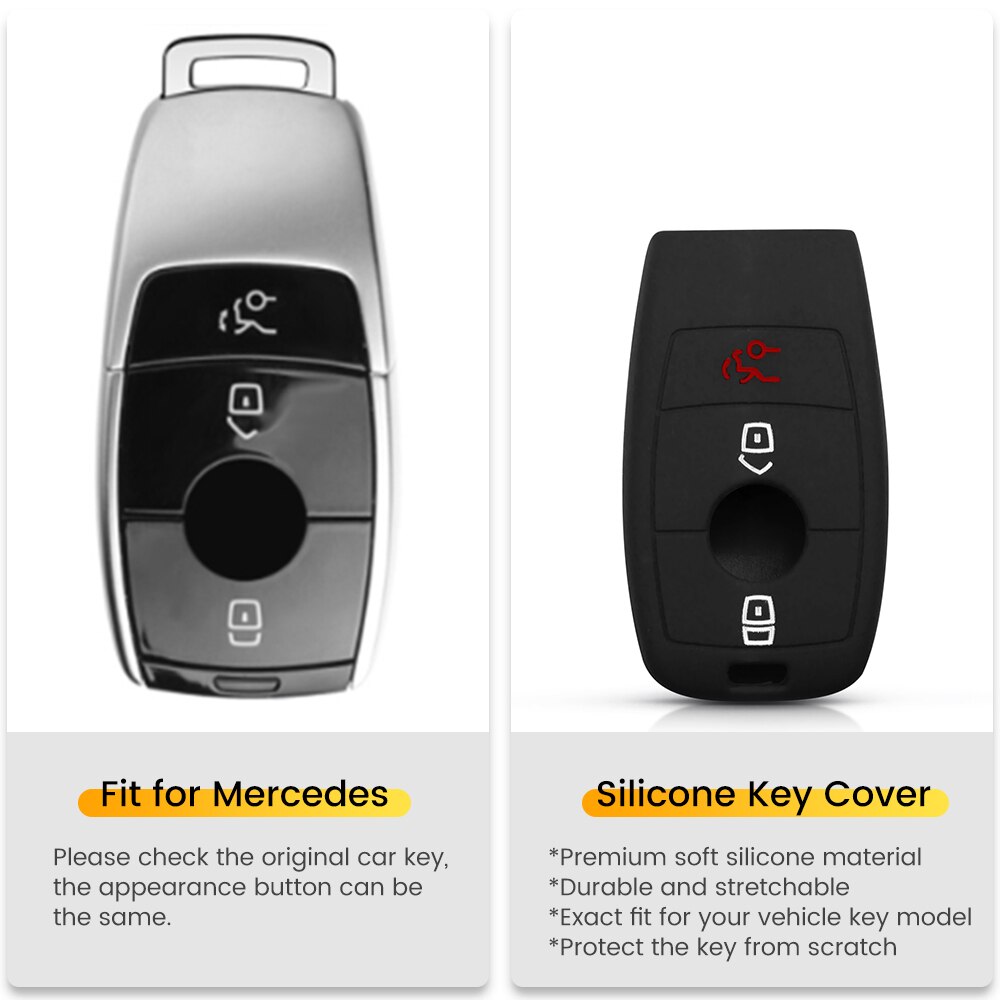 Silicone Key Cover Case Protection For Mercedes Benz 2017 E-Class E43 W213 E300 E400 2016 2017 Sedan Keys Car Accessories