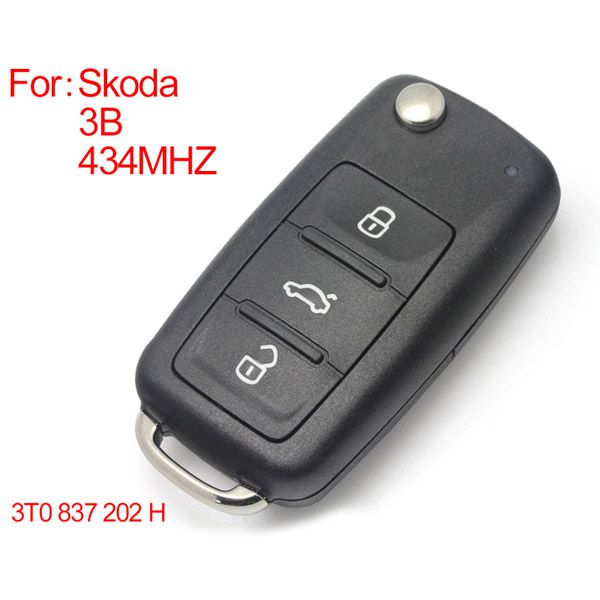 Smart Remote Key 3 Buttons 434MHZ Type::3T0 837 202 H for Skoda