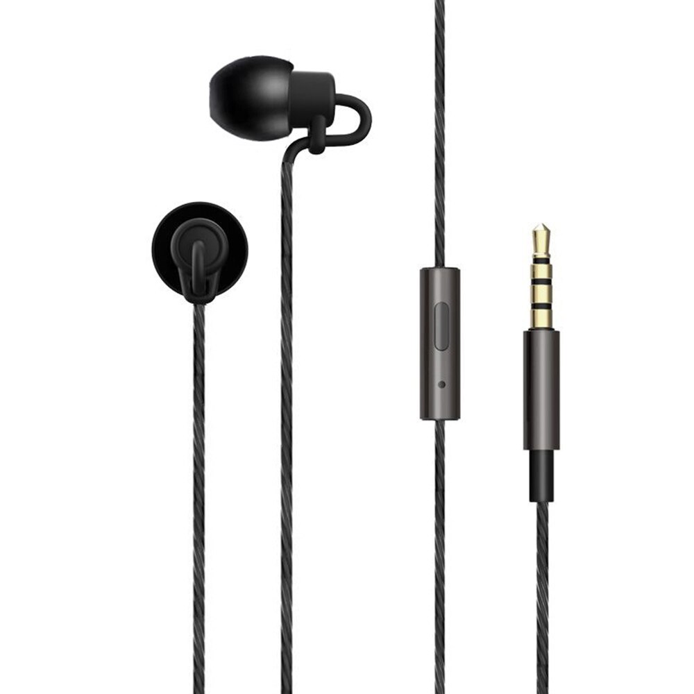 Sleep Headphones Noise-cancelling Earphones In-ear Soft Silicone Earbuds 3.5mm Wired Sleep Headset with Mic for Smart Phones