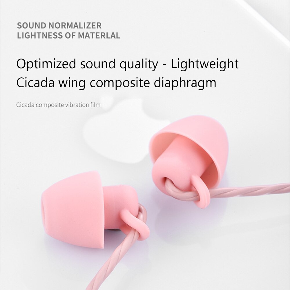 Sleep Headphones Noise-cancelling Earphones In-ear Soft Silicone Earbuds 3.5mm Wired Sleep Headset with Mic for Smart Phones