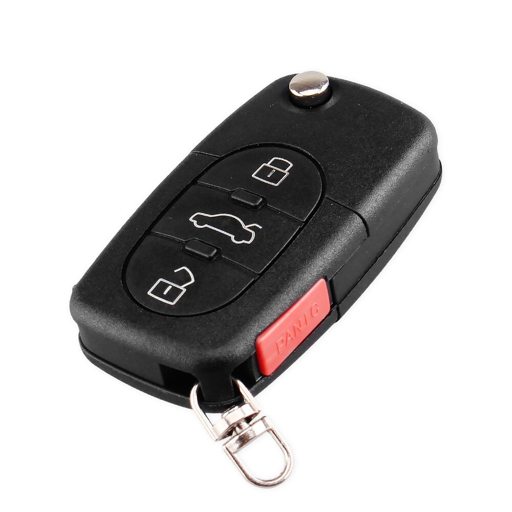 Small CR1620 Battery Flip Folding 3+1 4 Button Remote Key Shell For Audi A2 A3 A4 A6 Auto HU66 Blade Car Key Cover Case