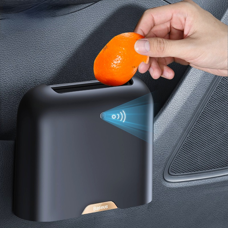 Smart Car Trash Can Intelligent Sensing Bucket Garbage Container Dustbin Rubbish Bag Auto Accessory Lid Trash Can in Car