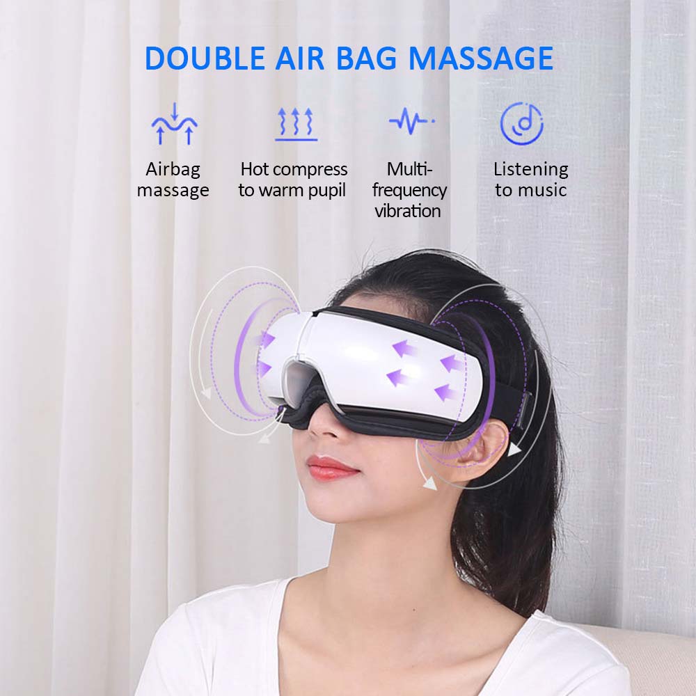 Smart Eye Massager Anti Wrinkles Eyes Massage Glasses for Tired Eyes Air Compression Heated Goggles Dark Circles Remove Eyewear