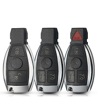 5pcs For Mercedes Benz Year 2000+ Supports Original NEC and BGA Keyless Entry 2/3/4 Button Fob Smart Remote Car Key Shell