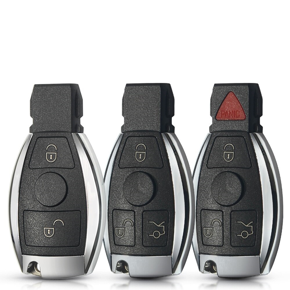 5pcs For Mercedes Benz Year 2000+ Supports Original NEC and BGA Keyless Entry 2/3/4 Button Fob Smart Remote Car Key Shell