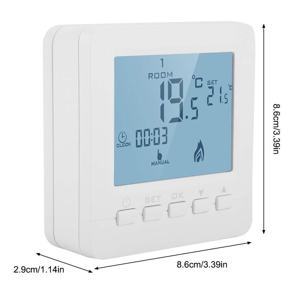 Smart Thermostat Wireless & RF Temperature Controller Kit Programmable Battery Powerd for Gas Boiler Room Heating