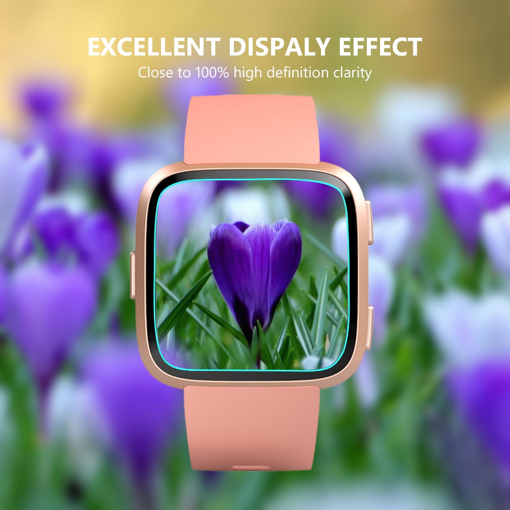 Anti-fingerprint 0.26mm Square Hd Tempered Glass Screen Protector Protective Film For Fitbit Versa Smart Watch Explosion-proof