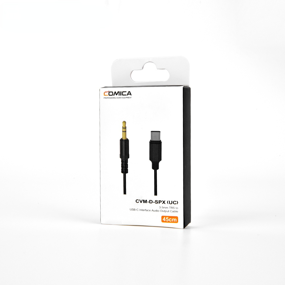 COMICA CVM-D-SPX(UC) Lock Plate 3.5mm TRS to USB-C Interface of Smartphone Audio Output Cable