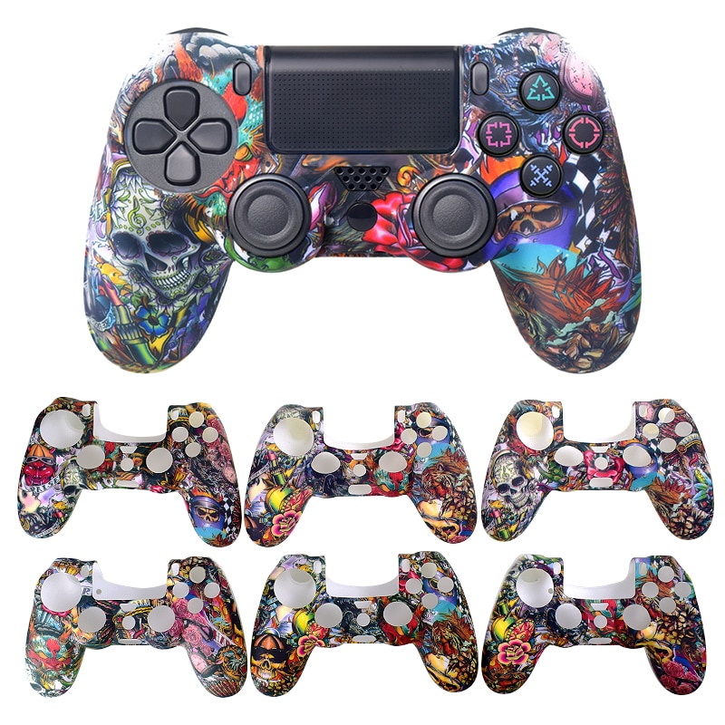 Soft Silicone Gel Rubber Case Cover For SONY Playstation 4 PS4 Controller Protection Case For PS4 Pro Slim Gamepad