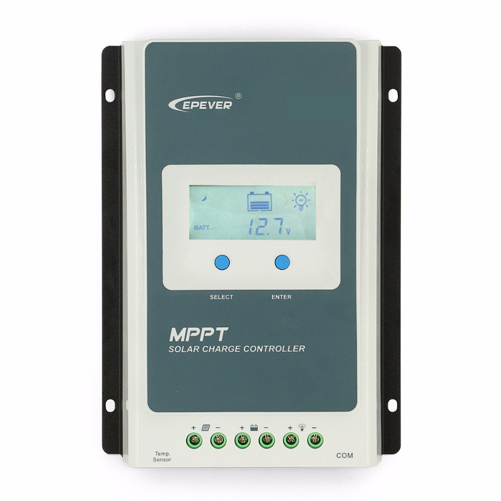 Solar Charge Controller MPPT 40A 30A 20A  Blacklight LCD Solar Regulator 12V 24V Auto Tracer1210AN 2210AN 3210AN 4210AN