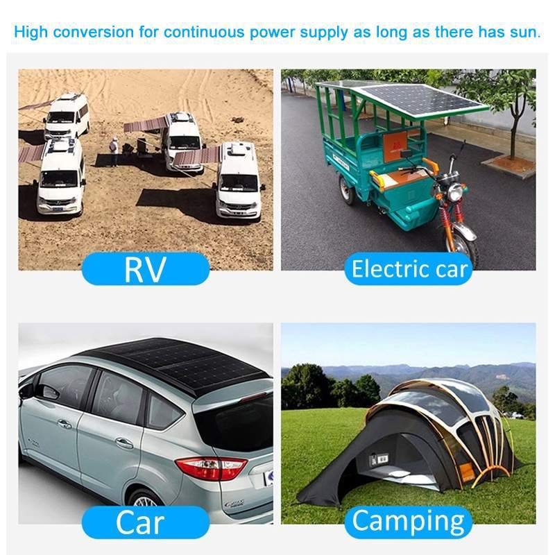 D20X 5v 18V solar panel 25w 50w battery 12 volt portable monocrystalline cell solar plate usb charger mobile car battery RV