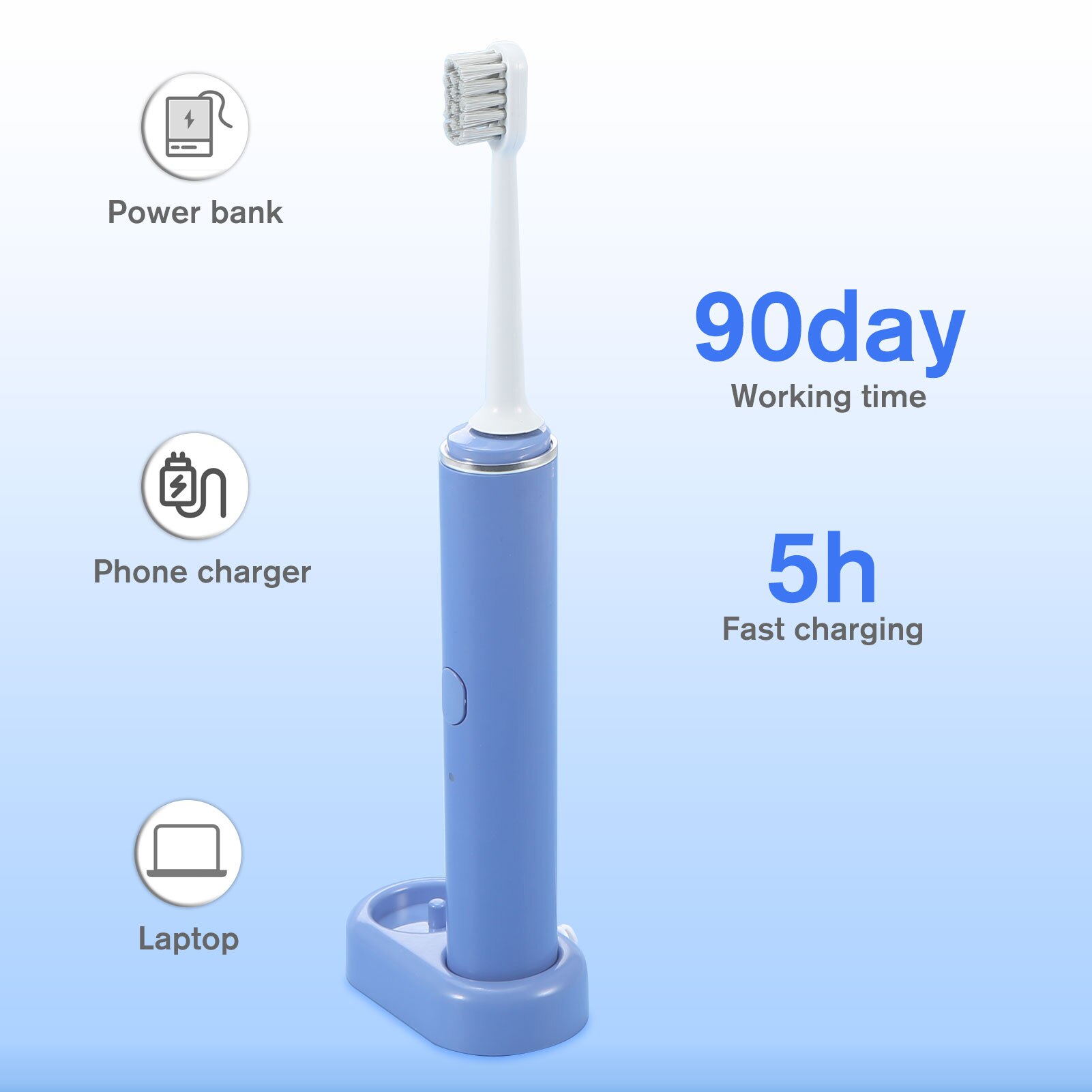 Sonic Electric Toothbrush Ultrasonic Automatic Upgraded USB Rechargeable Fast chargeable Adult Waterproof Tooth Brush