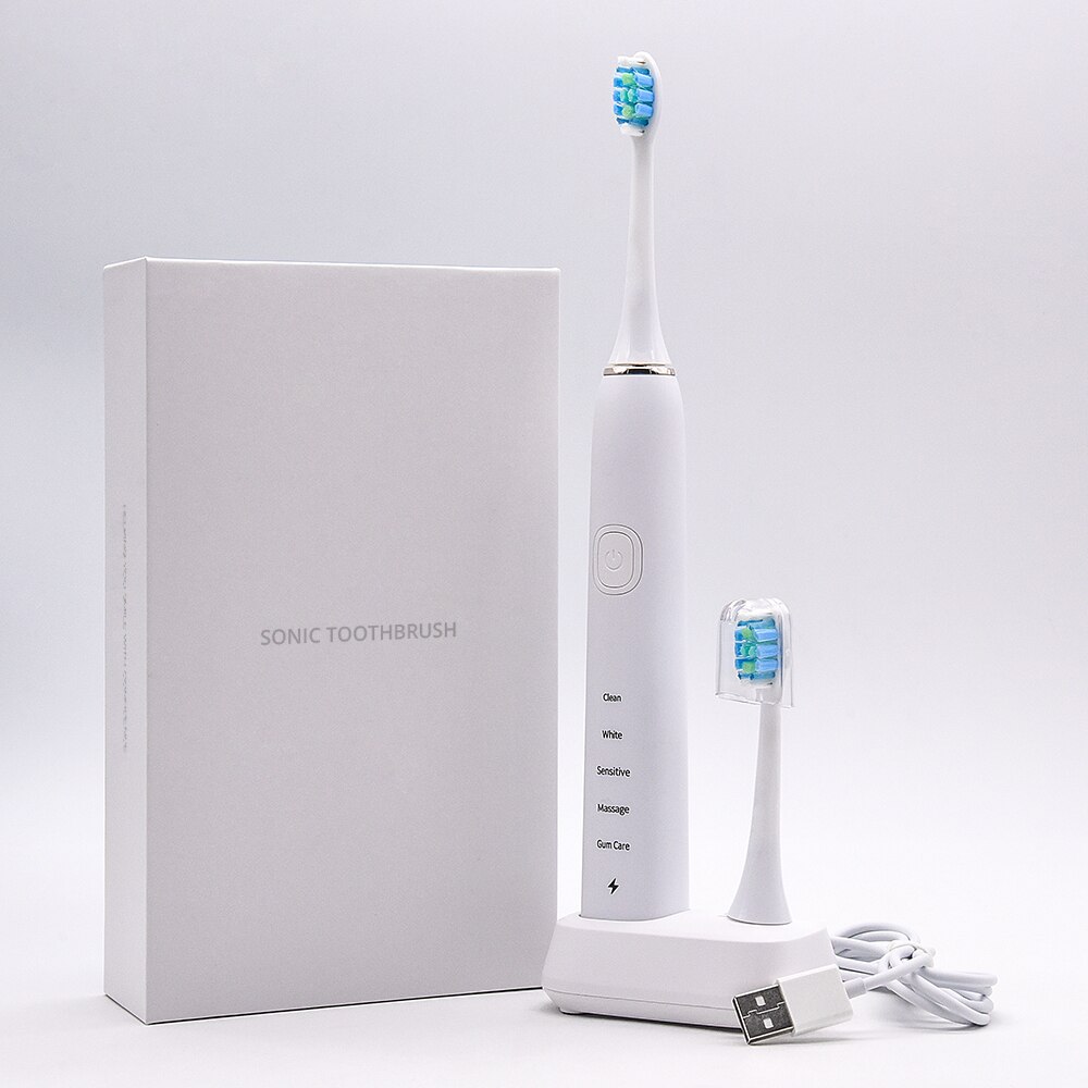 Sonic Electric Toothbrush Ultrasonic Automatic Upgraded USB Rechargeable Fast Rechargeable Adult Waterproof Toothbrush