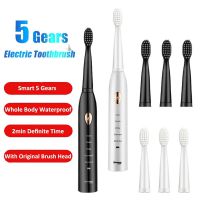 Ultrasonic Sonic Electric Toothbrush Rechargeable Tooth Brushes Washable Electronic Whitening Teeth Brush Adult Timer 5 Gears