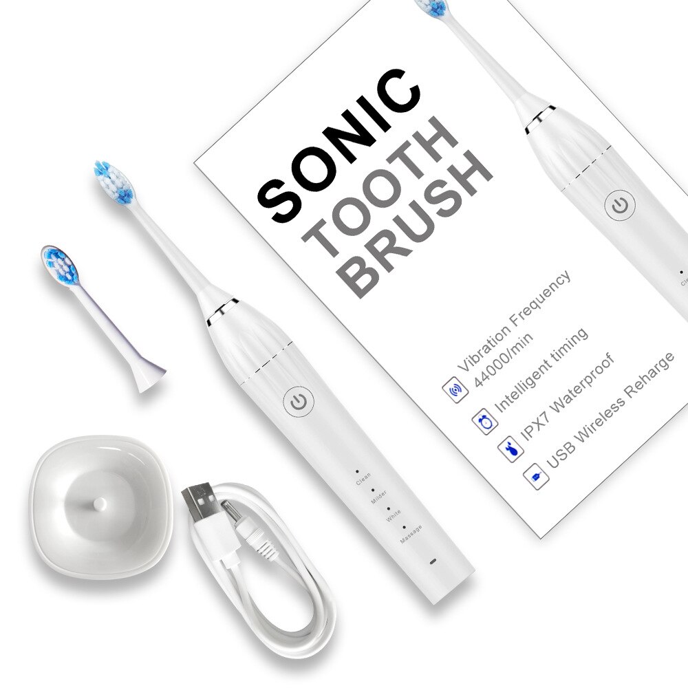 Magnetic levitation motor sonic electric toothbrush high frequency vibration adult couple style, USB with base charging