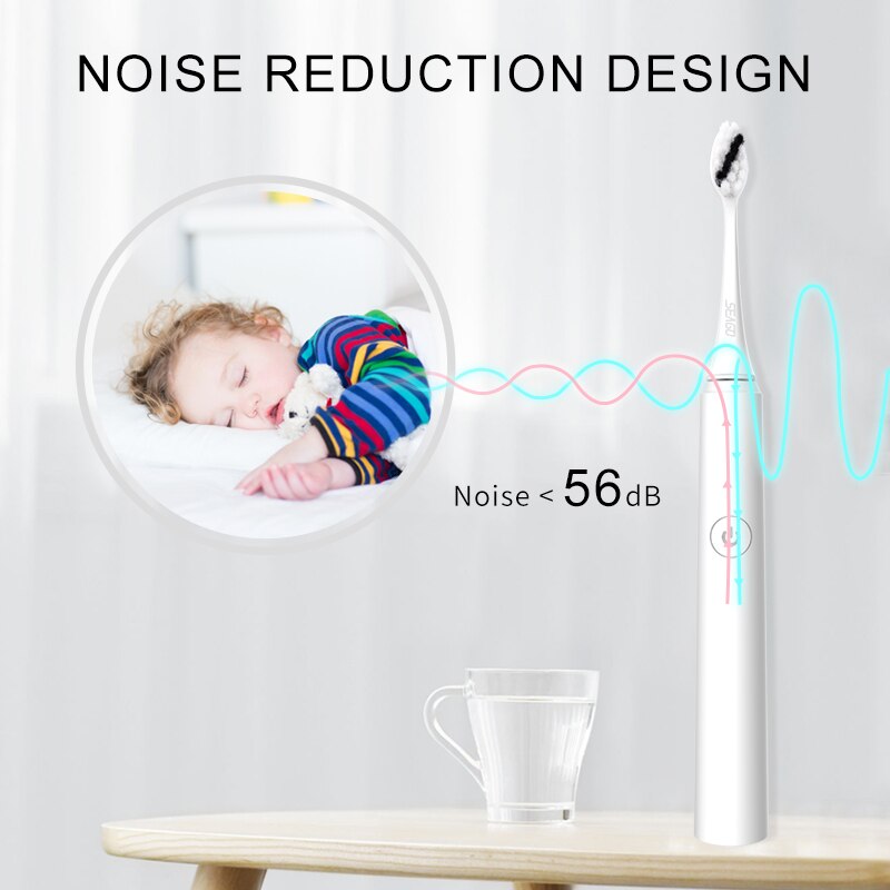 Sonic Electric Toothbrush S2 USB Rechargeable Upgraded Ultrasonic Travel Tooth brush Head  Whitening Best Healthy Gift