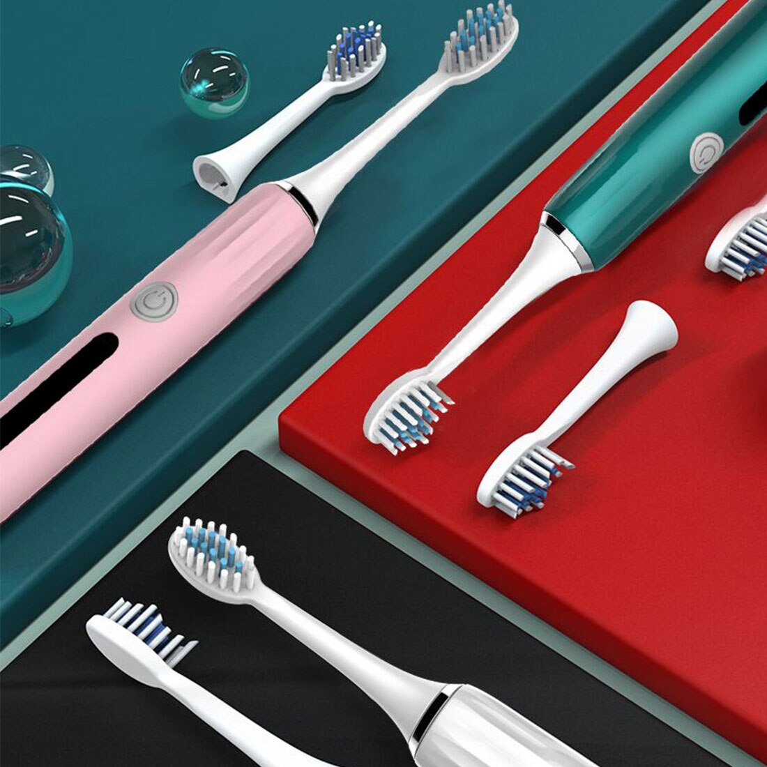 Sonic Electric Toothbrush Adult Timer Sonic Toothbrush IPX7 Waterproof Teeth Whitening Toothbrush Travel box Brush Head Set