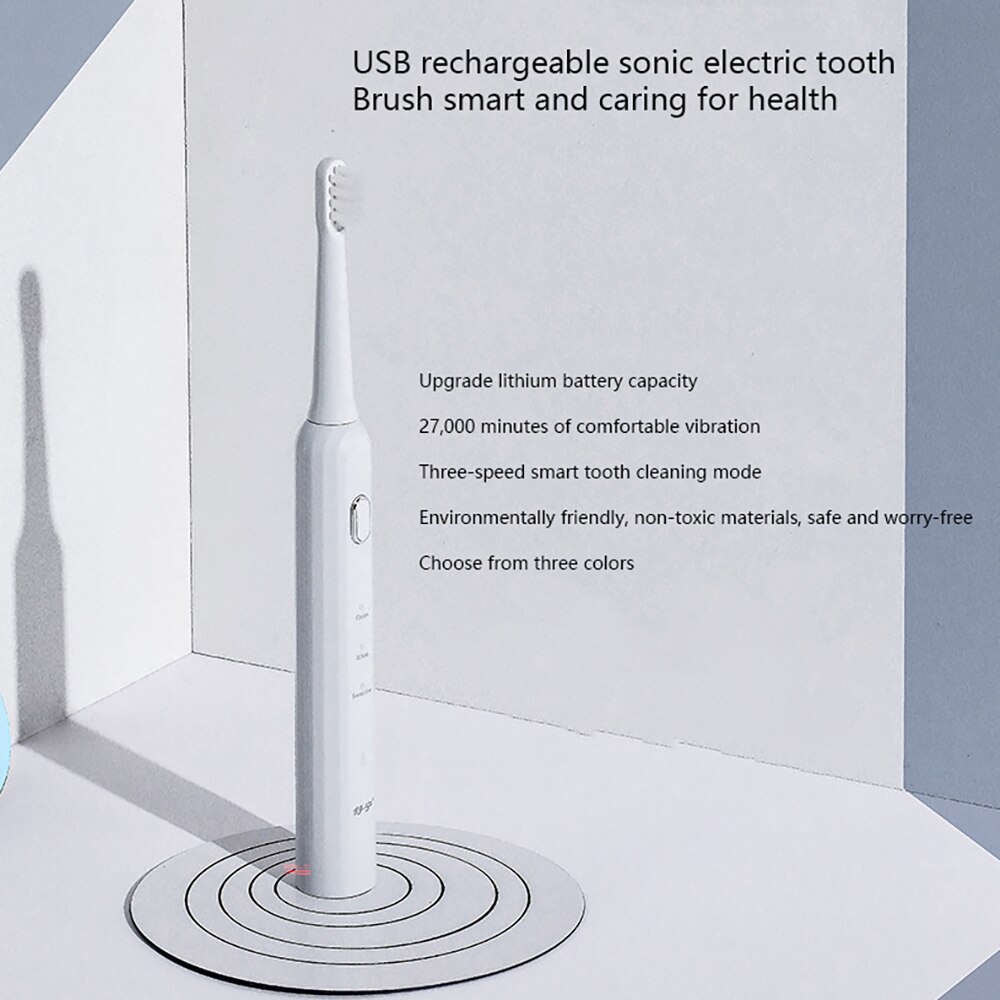 Sonic Electric Toothbrushes For Adults Kid Smart Timer Whiten Teeth Brush IPX7 Waterproof ABS POM Non-Toxic Protection Material