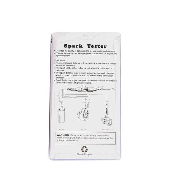 Spark Plug Tester Ignition 12 V In-Line Spark Tester