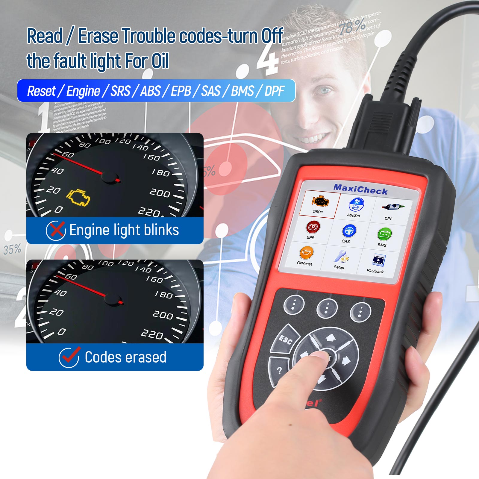  Autel MaxiCheck Pro EPB/ABS/SRS/SAS Function Special Application Diagnostics Update Online