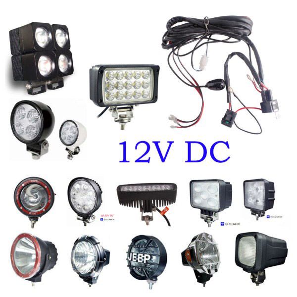 Spot/Flood LED/HID Work Driving light Wiring Loom Harness 12V 40A Switch Relay Driving Light off road spotlights for JEEP SUV