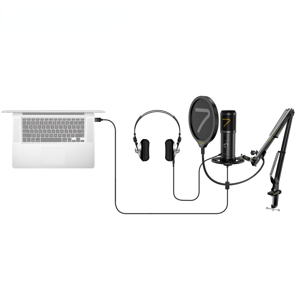 SR-AU01-K1 Cardioid Condenser USB Microphone for computer,Great for Gaming, Podcast, LiveStreaming, YouTube Recording