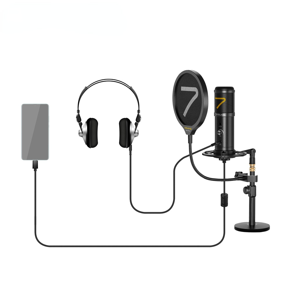 SR-AU01-K2 Cardioid Condenser USB Microphone for computer/Phone,Great for Gaming, Podcast, LiveStreaming, YouTube