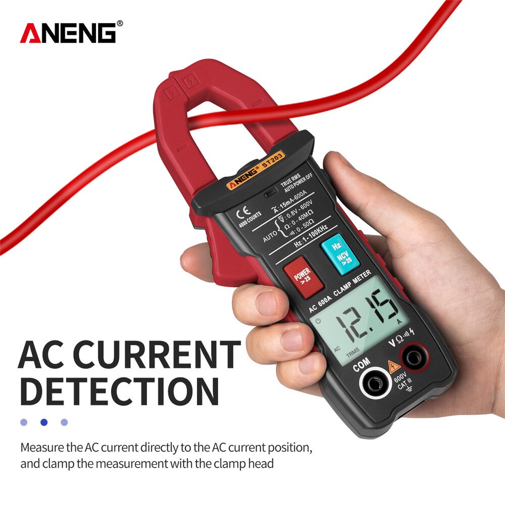 ANENG ST203 Electric Digital Clamp Meter DC/AC Professional Multimeter Current Clamp Intelligent Automatic Voltage Tester Tool