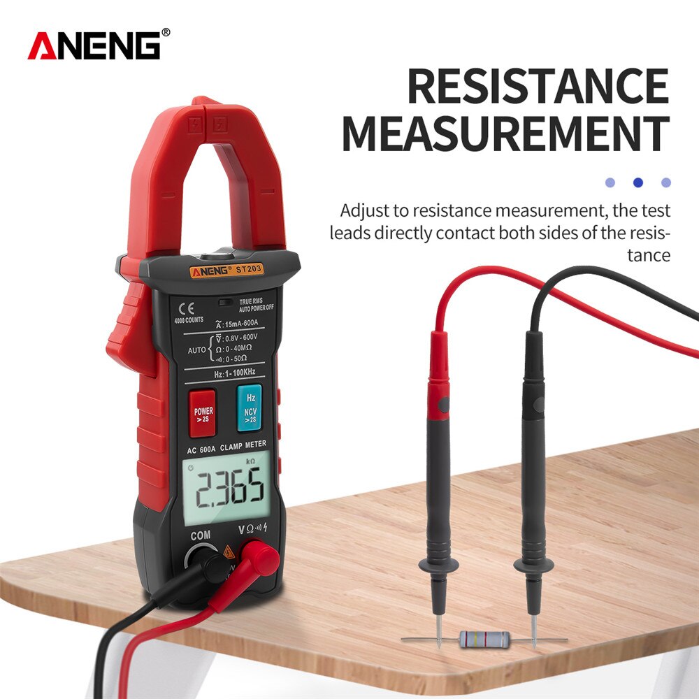 ANENG ST203 Electric Digital Clamp Meter DC/AC Professional Multimeter Current Clamp Intelligent Automatic Voltage Tester Tool