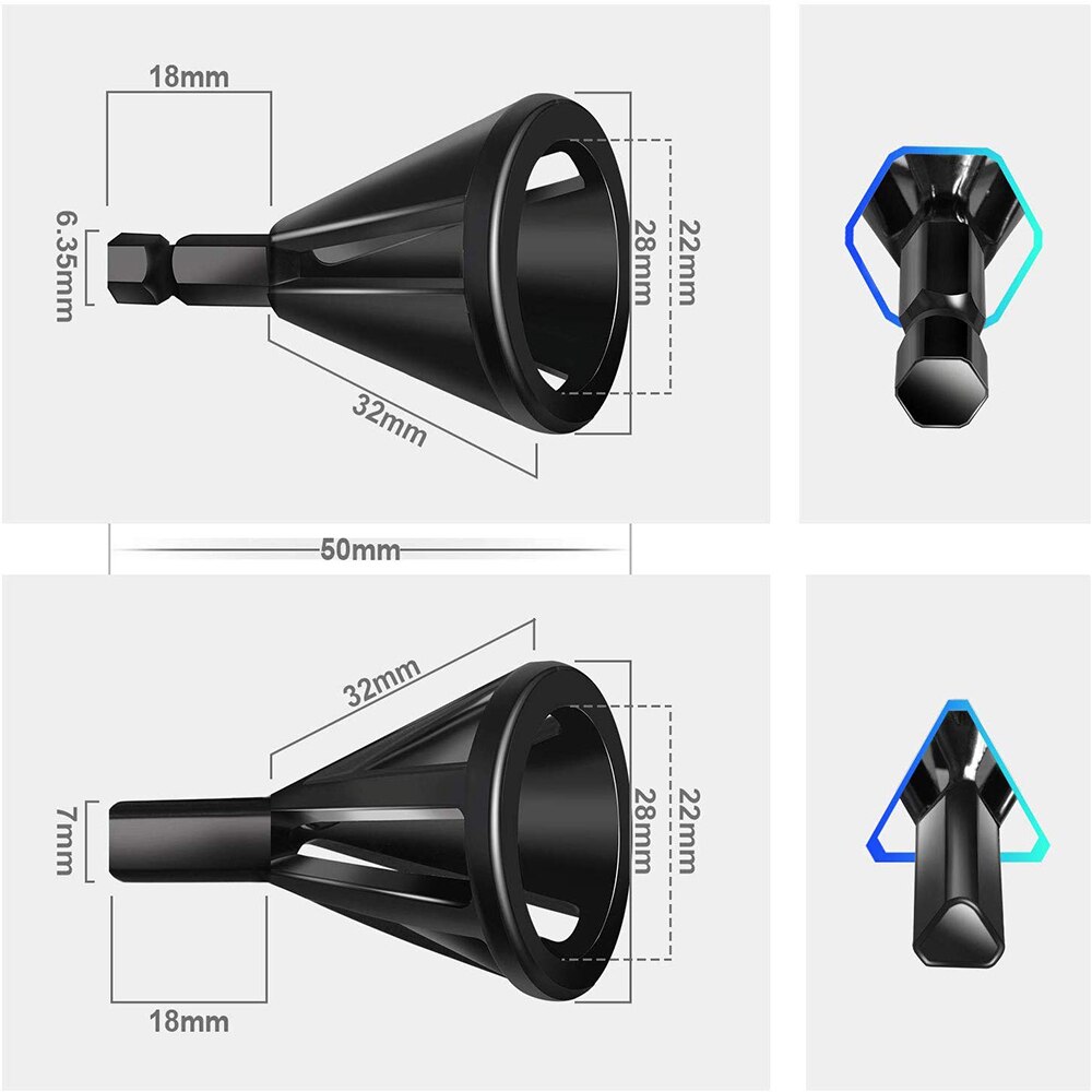 Stainless Deburring Chamfer Tool External Deburring Drill Bit Remove Burr Tool for Metal Drilling Tool Deburring Chuck Tools