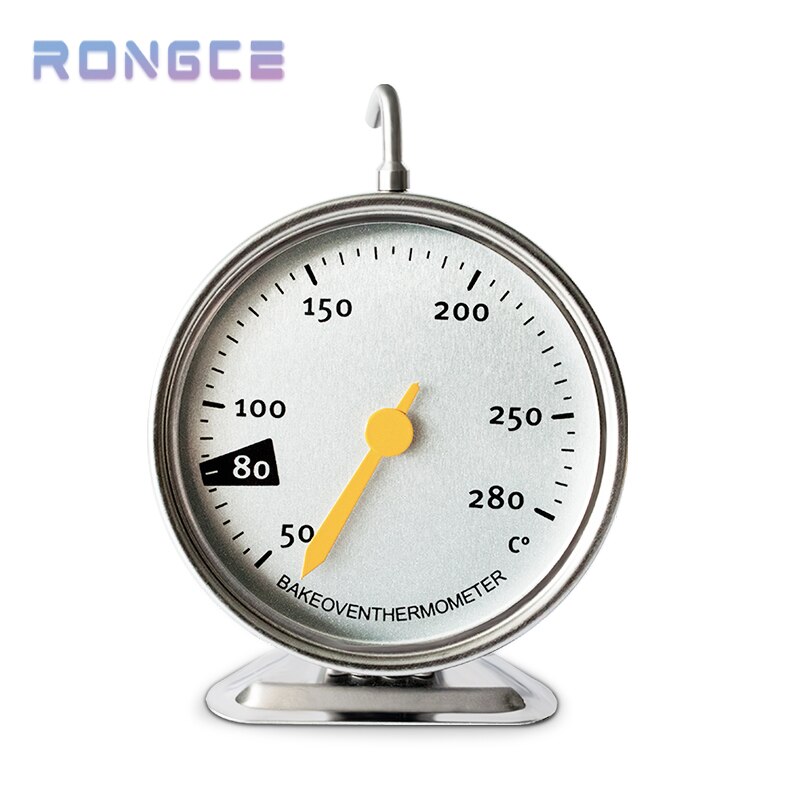 Stainless Steel BBQ Thermometer Hang Or Stand Large Dial Baking Oven Cooking Meat Food Temperature Measurement Kitchen Tools