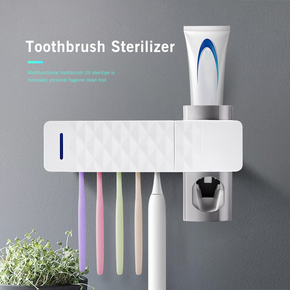 Sterilization Electric Toothbrush Holder Strong Load-Bearing Toothpaste Dispenser Smart Display Bath Accessories