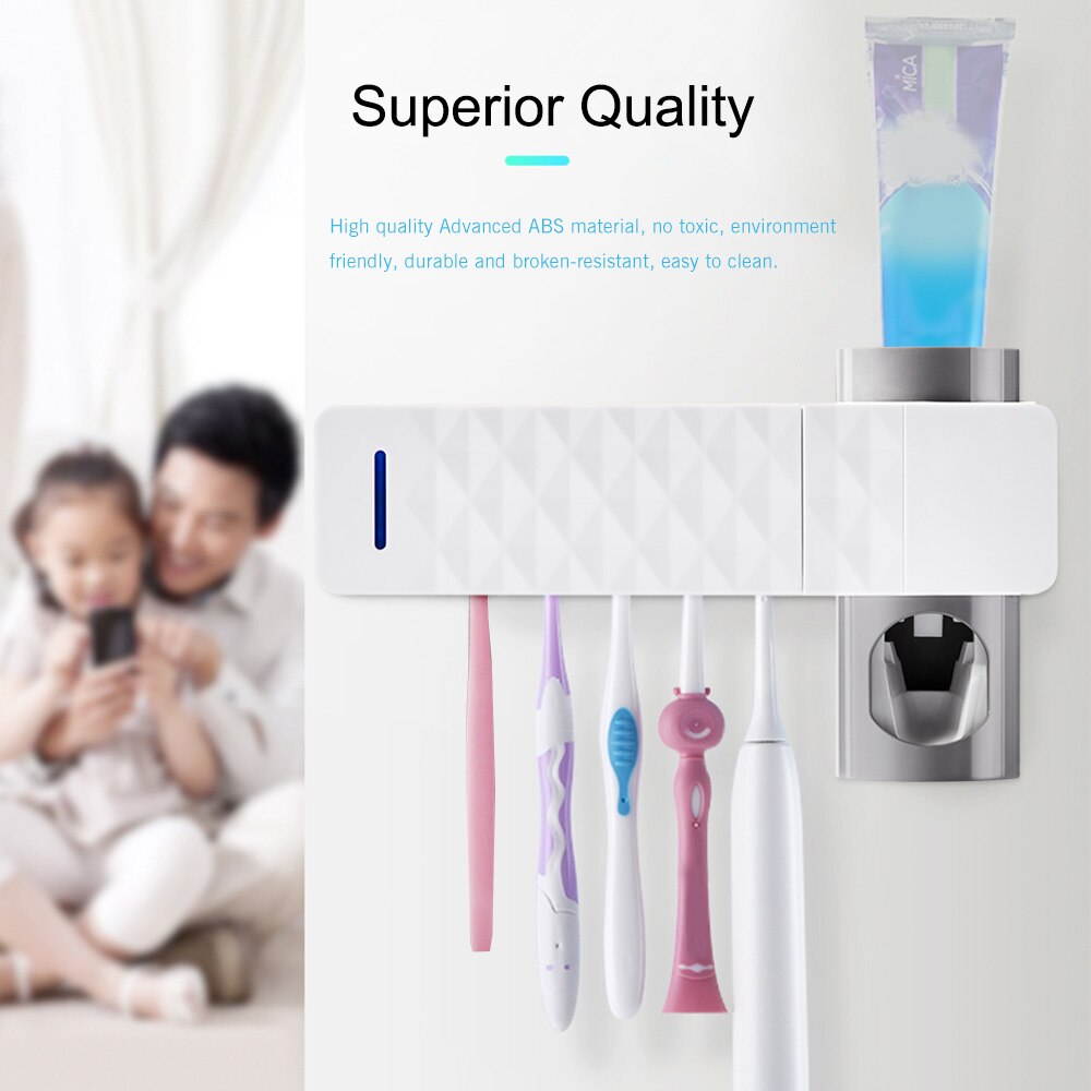 Sterilization Electric Toothbrush Holder Strong Load-Bearing Toothpaste Dispenser Smart Display Bath Accessories