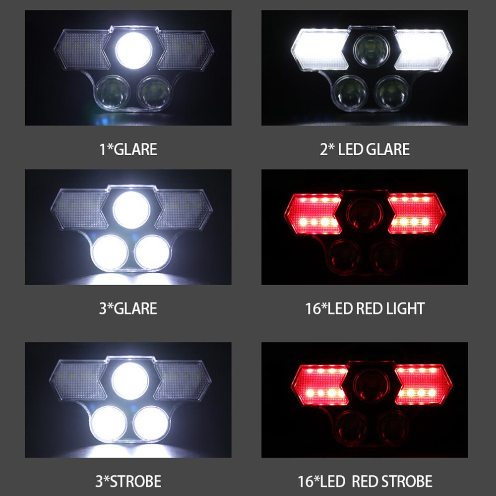 Strong Light 18650 Headlamp New T6 Outdoor Lighting Headlight USB Rechargeable Multifunctional LED Headlights IPX45 Waterproof